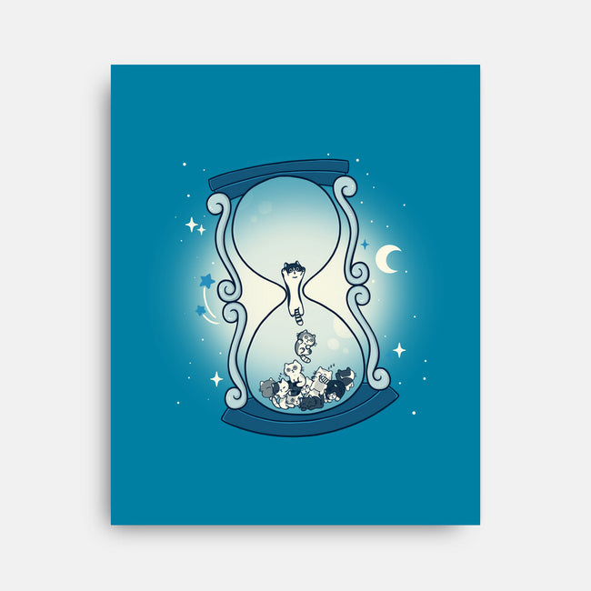 Hourglass Cat-None-Stretched-Canvas-Freecheese
