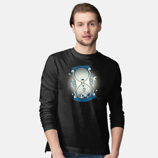 Hourglass Cat-Mens-Long Sleeved-Tee-Freecheese