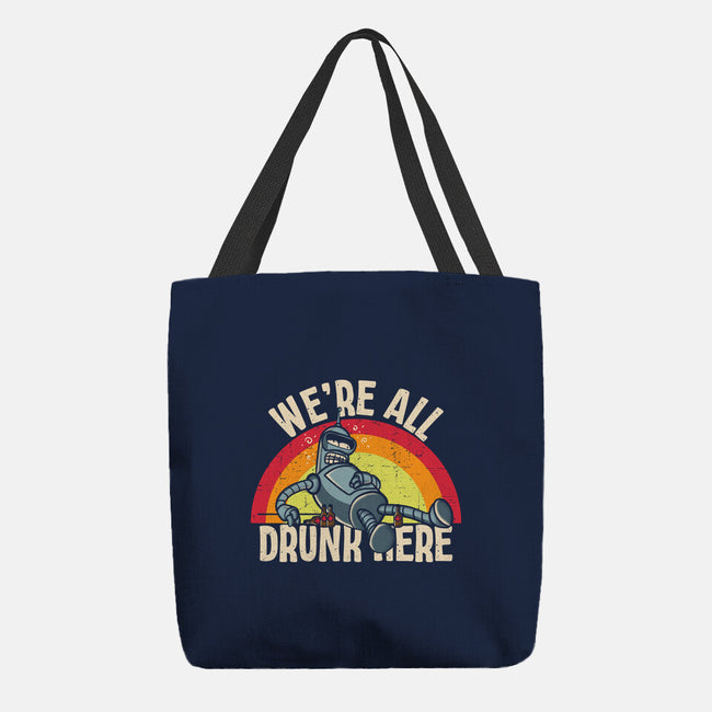 We're All Drunk Here-None-Basic Tote-Bag-turborat14