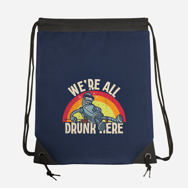 We're All Drunk Here-None-Drawstring-Bag-turborat14