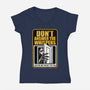 Horror Signs Whisper Darkness-Womens-V-Neck-Tee-Studio Mootant