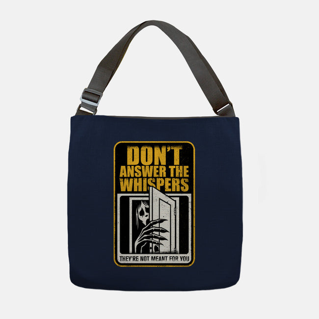 Horror Signs Whisper Darkness-None-Adjustable Tote-Bag-Studio Mootant