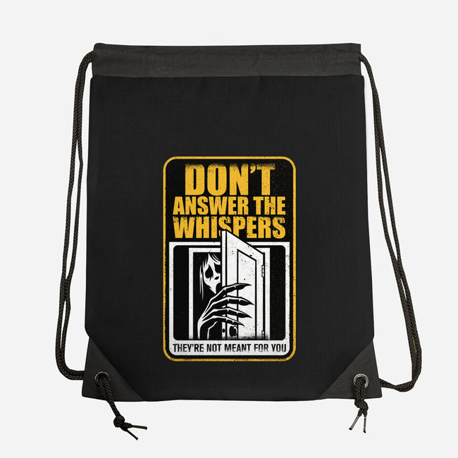 Horror Signs Whisper Darkness-None-Drawstring-Bag-Studio Mootant