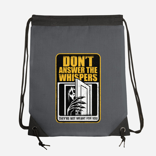 Horror Signs Whisper Darkness-None-Drawstring-Bag-Studio Mootant
