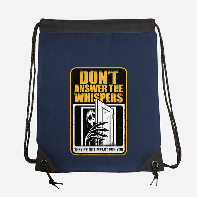 Horror Signs Whisper Darkness-None-Drawstring-Bag-Studio Mootant
