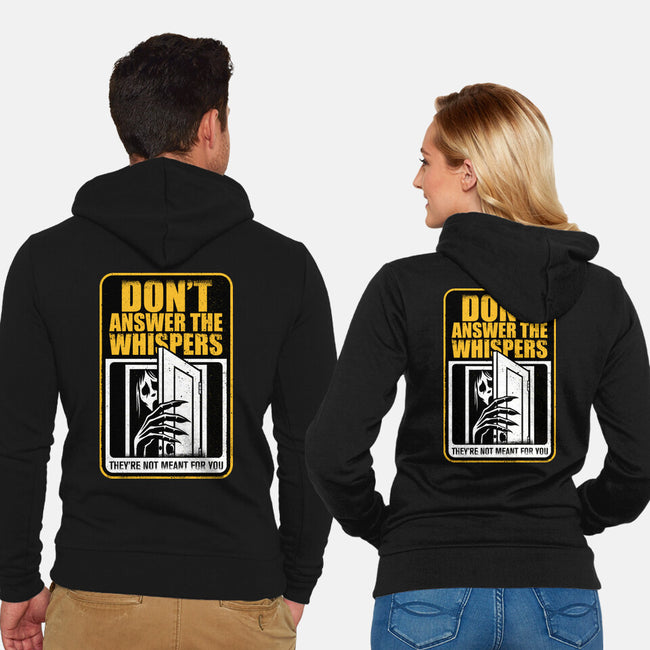 Horror Signs Whisper Darkness-Unisex-Zip-Up-Sweatshirt-Studio Mootant