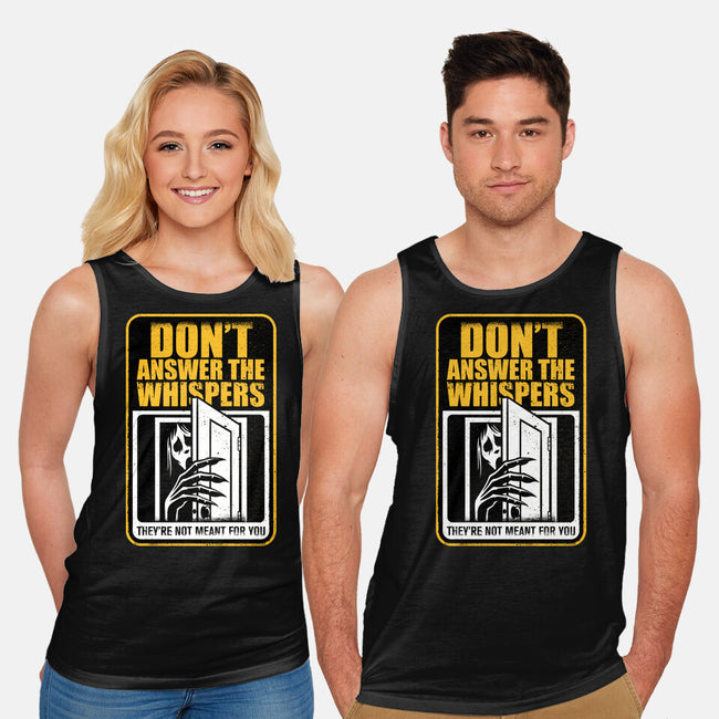 Horror Signs Whisper Darkness-Unisex-Basic-Tank-Studio Mootant