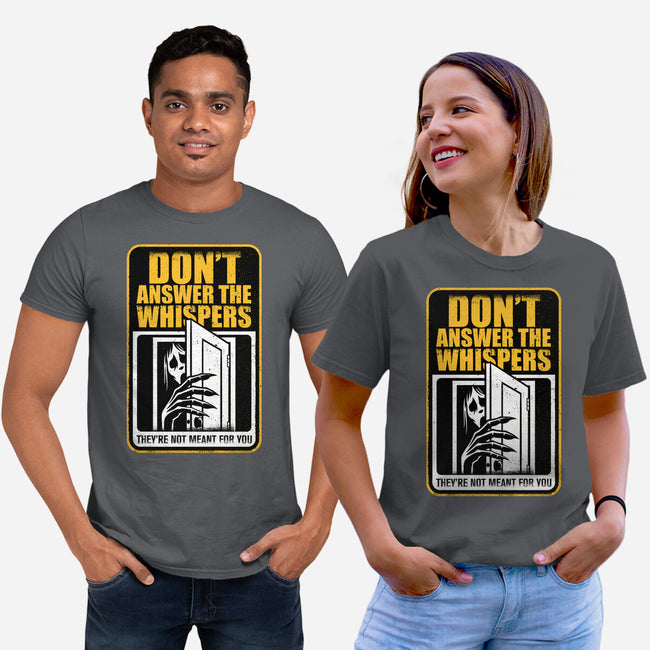 Horror Signs Whisper Darkness-Unisex-Basic-Tee-Studio Mootant
