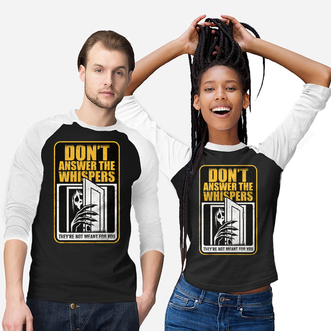 Horror Signs Whisper Darkness-Unisex-Baseball-Tee-Studio Mootant