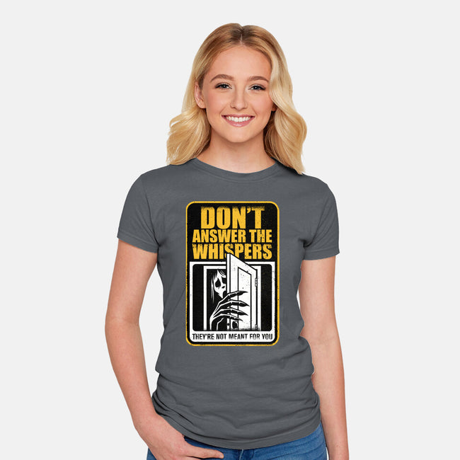 Horror Signs Whisper Darkness-Womens-Fitted-Tee-Studio Mootant