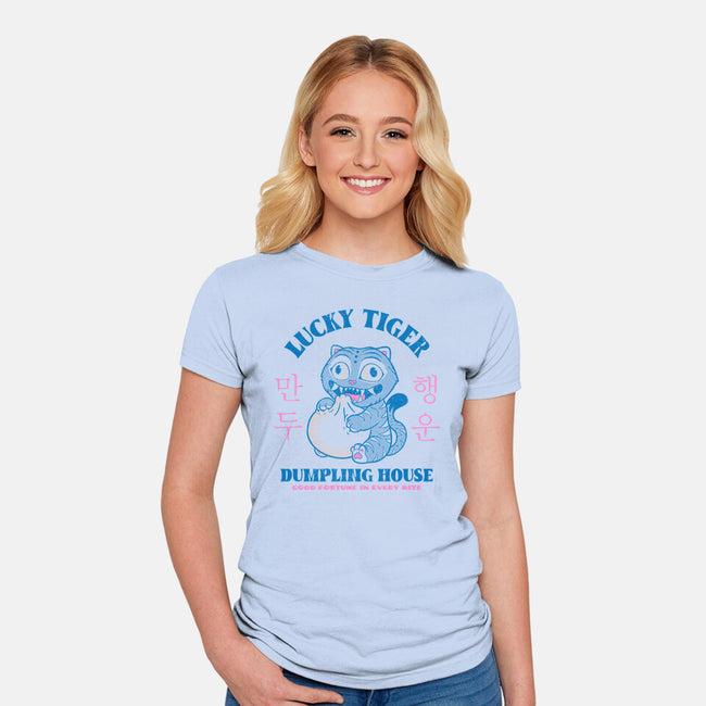 Lucky Tiger Dumpling House-Womens-Fitted-Tee-sachpica