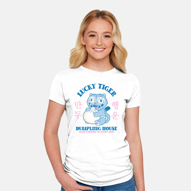 Lucky Tiger Dumpling House-Womens-Fitted-Tee-sachpica