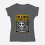 Horror Signs Shadow Static-Womens-V-Neck-Tee-Studio Mootant