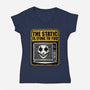 Horror Signs Shadow Static-Womens-V-Neck-Tee-Studio Mootant