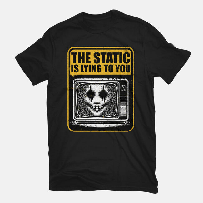Horror Signs Shadow Static-Womens-Fitted-Tee-Studio Mootant