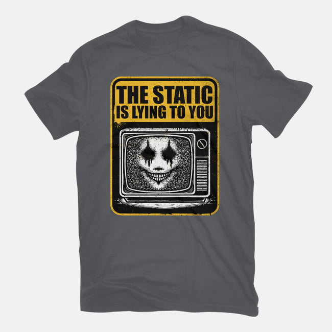 Horror Signs Shadow Static-Womens-Fitted-Tee-Studio Mootant