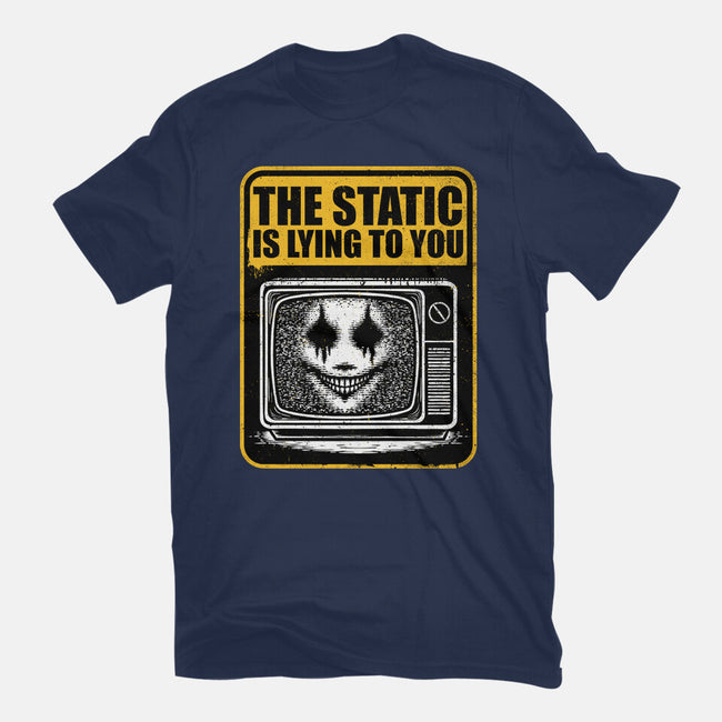 Horror Signs Shadow Static-Womens-Fitted-Tee-Studio Mootant