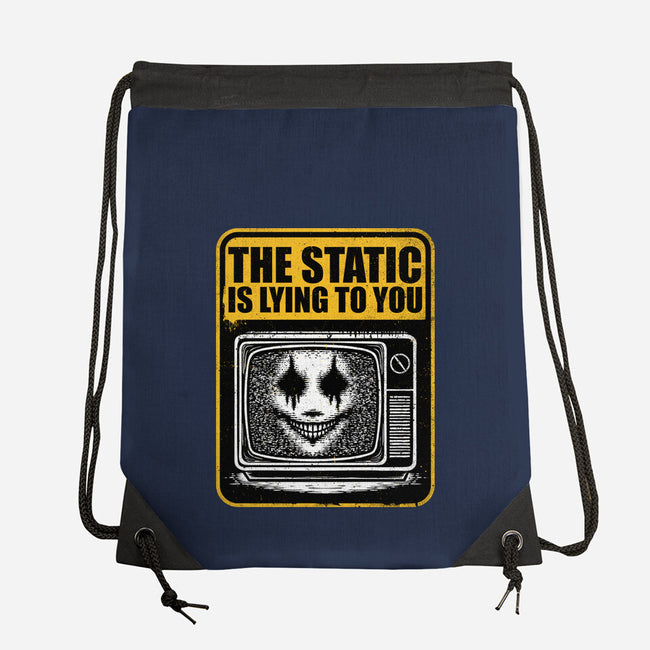 Horror Signs Shadow Static-None-Drawstring-Bag-Studio Mootant
