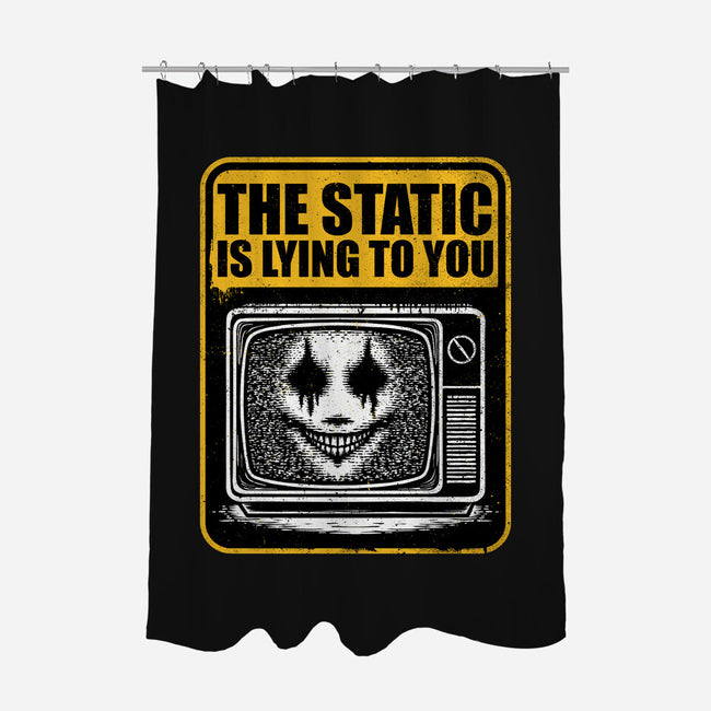 Horror Signs Shadow Static-None-Polyester-Shower Curtain-Studio Mootant