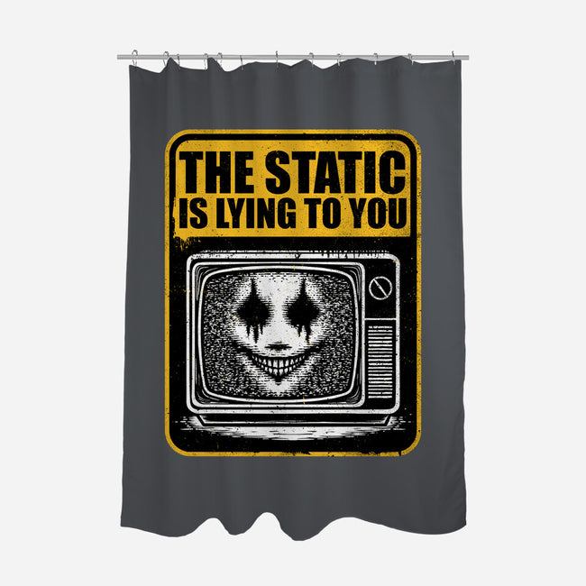 Horror Signs Shadow Static-None-Polyester-Shower Curtain-Studio Mootant