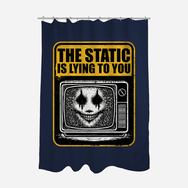 Horror Signs Shadow Static-None-Polyester-Shower Curtain-Studio Mootant