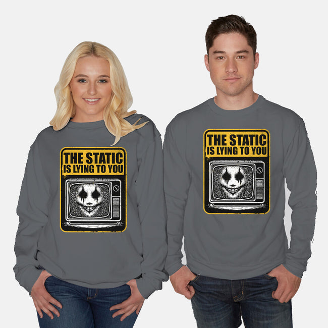Horror Signs Shadow Static-Unisex-Crew Neck-Sweatshirt-Studio Mootant