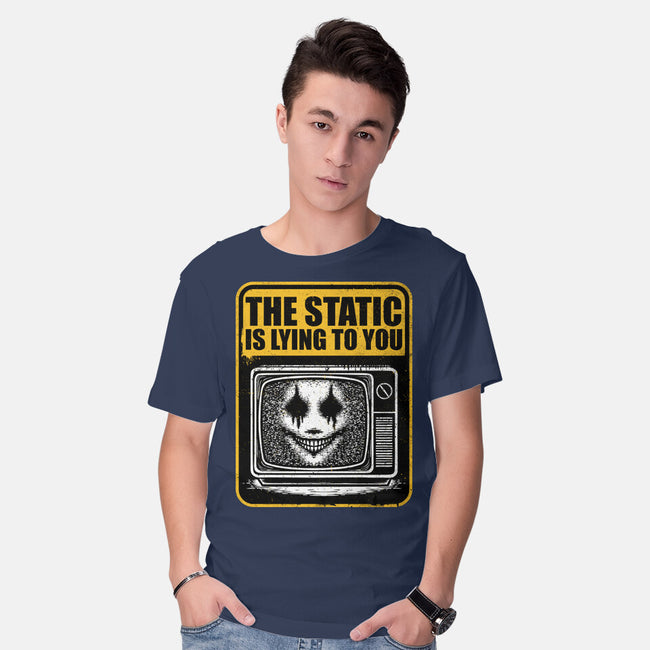 Horror Signs Shadow Static-Mens-Basic-Tee-Studio Mootant