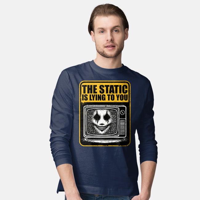 Horror Signs Shadow Static-Mens-Long Sleeved-Tee-Studio Mootant