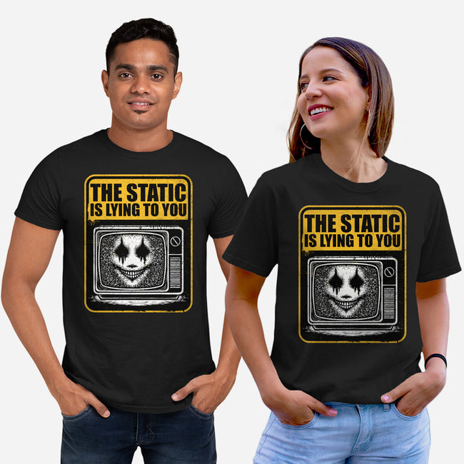 Horror Signs Shadow Static-Unisex-Basic-Tee-Studio Mootant