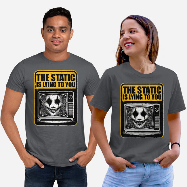 Horror Signs Shadow Static-Unisex-Basic-Tee-Studio Mootant