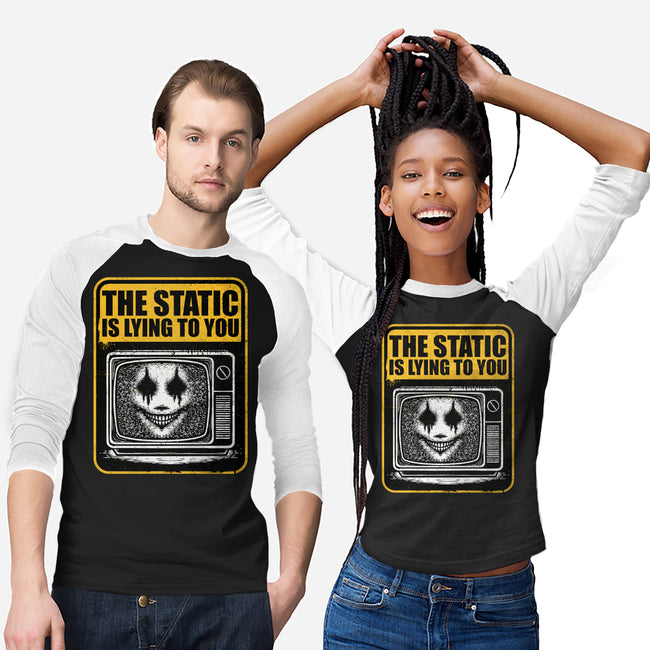 Horror Signs Shadow Static-Unisex-Baseball-Tee-Studio Mootant