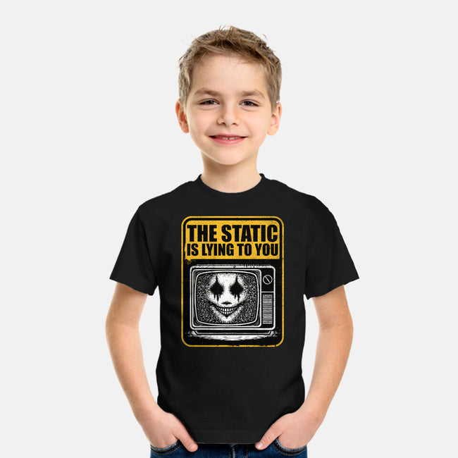 Horror Signs Shadow Static-Youth-Basic-Tee-Studio Mootant