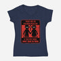 Horror Signs Shadow Children-Womens-V-Neck-Tee-Studio Mootant
