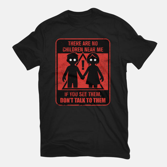 Horror Signs Shadow Children-Womens-Fitted-Tee-Studio Mootant