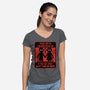 Horror Signs Shadow Children-Womens-V-Neck-Tee-Studio Mootant