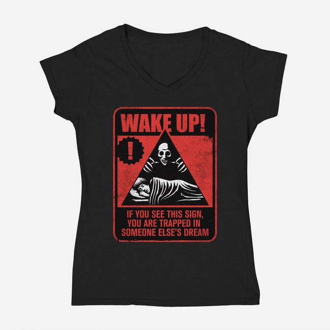 Horror Signs Dream Creatures-Womens-V-Neck-Tee-Studio Mootant