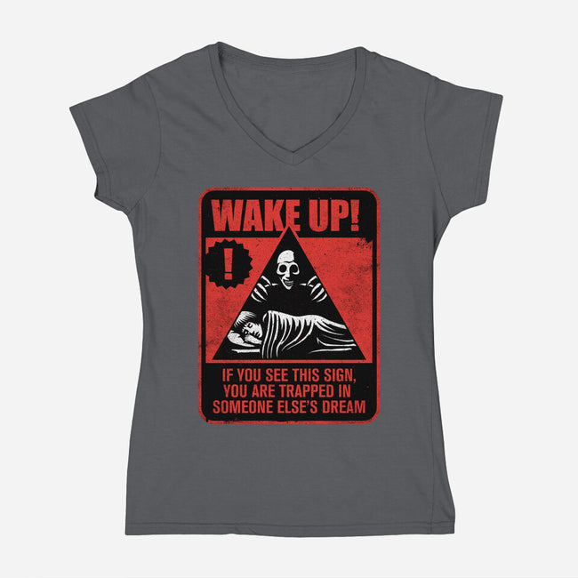 Horror Signs Dream Creatures-Womens-V-Neck-Tee-Studio Mootant