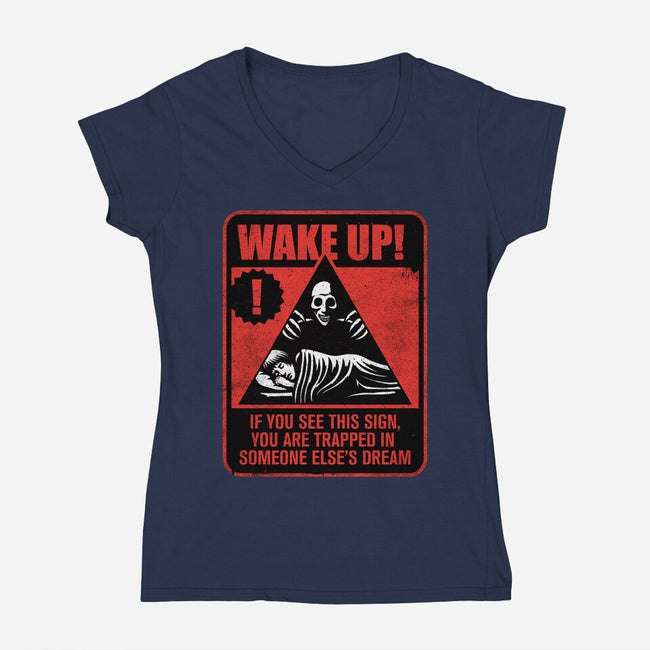 Horror Signs Dream Creatures-Womens-V-Neck-Tee-Studio Mootant