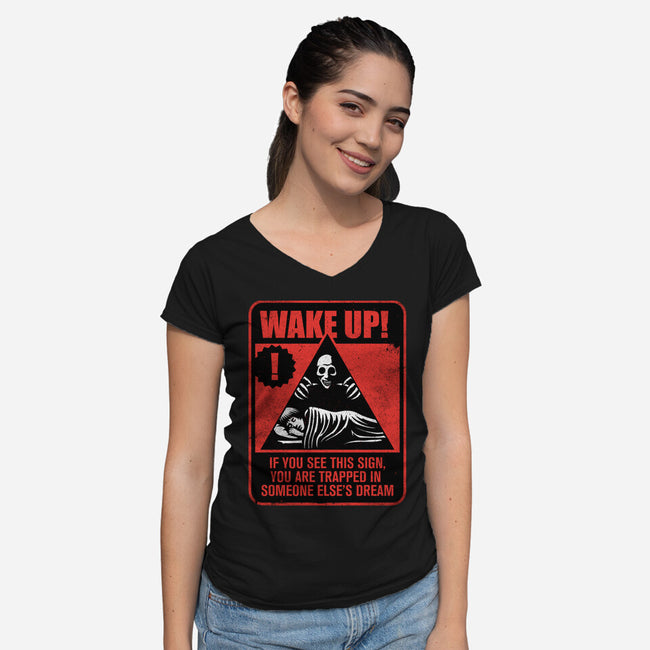 Horror Signs Dream Creatures-Womens-V-Neck-Tee-Studio Mootant