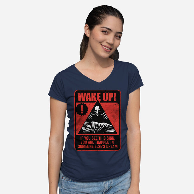Horror Signs Dream Creatures-Womens-V-Neck-Tee-Studio Mootant