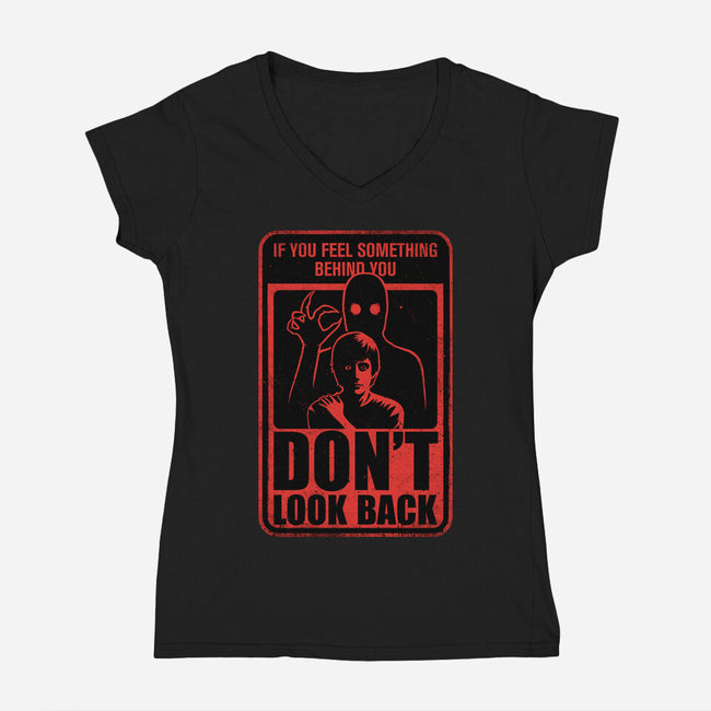 Horror Signs Creature Following-Womens-V-Neck-Tee-Studio Mootant