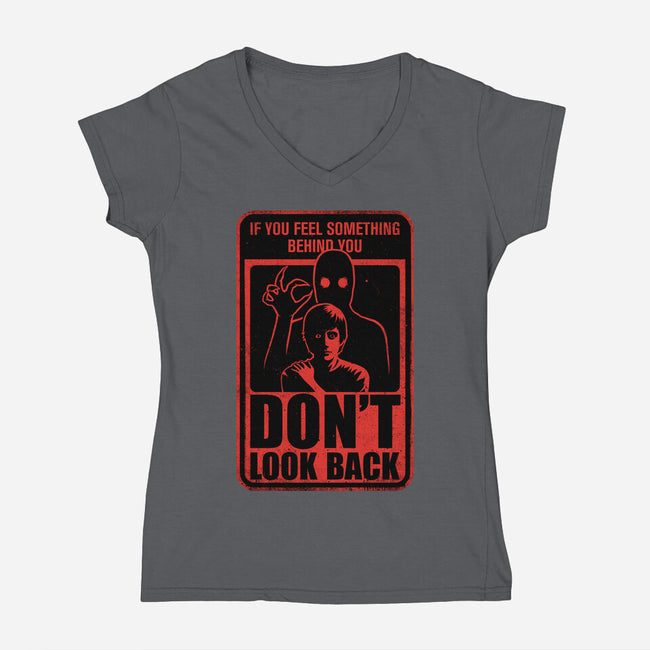 Horror Signs Creature Following-Womens-V-Neck-Tee-Studio Mootant