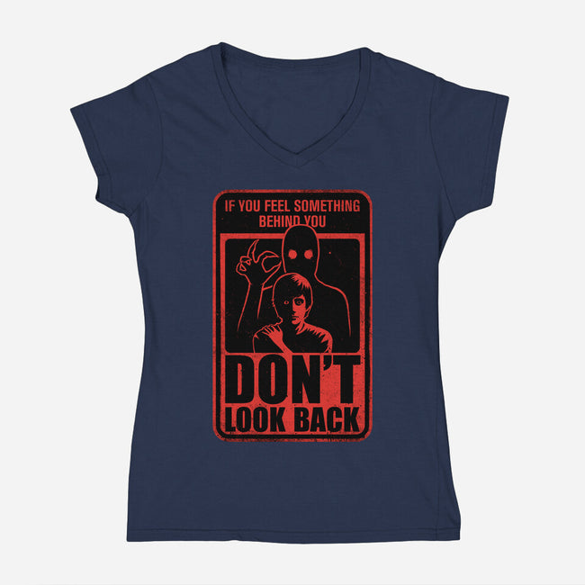 Horror Signs Creature Following-Womens-V-Neck-Tee-Studio Mootant