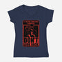 Horror Signs Creature Following-Womens-V-Neck-Tee-Studio Mootant