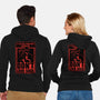 Horror Signs Creature Following-Unisex-Zip-Up-Sweatshirt-Studio Mootant