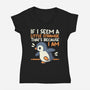 Little Strange Penguin-Womens-V-Neck-Tee-NemiMakeit