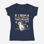 Little Strange Penguin-Womens-V-Neck-Tee-NemiMakeit