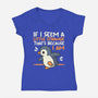 Little Strange Penguin-Womens-V-Neck-Tee-NemiMakeit