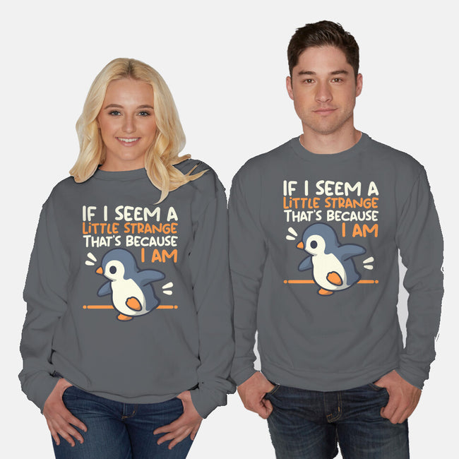 Little Strange Penguin-Unisex-Crew Neck-Sweatshirt-NemiMakeit