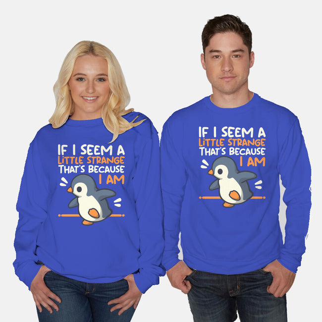 Little Strange Penguin-Unisex-Crew Neck-Sweatshirt-NemiMakeit